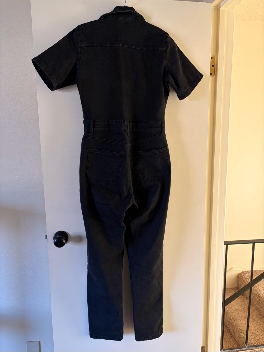 Nasty Gal Black Short-Sleeve Utility Jumpsuit - Picture 4 of 4